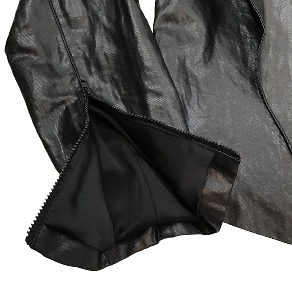 GUESS - Faux Leather Moto Jacket - Black Size M - Picture 10 of 16